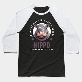 Hippopotamus Baseball T-Shirt